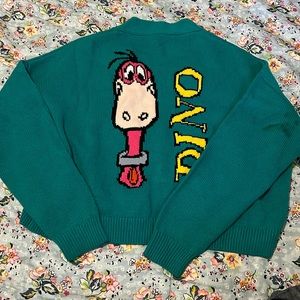 Dino lazy oaf cardigan